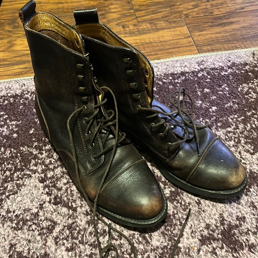 Rockport Brown Leather Lace-up boots Sz 5